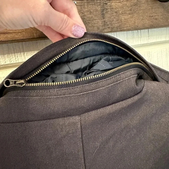 HART SCHAFFNER Marx Smart Wool Car Coat brown Size large - Picture 9 of 11